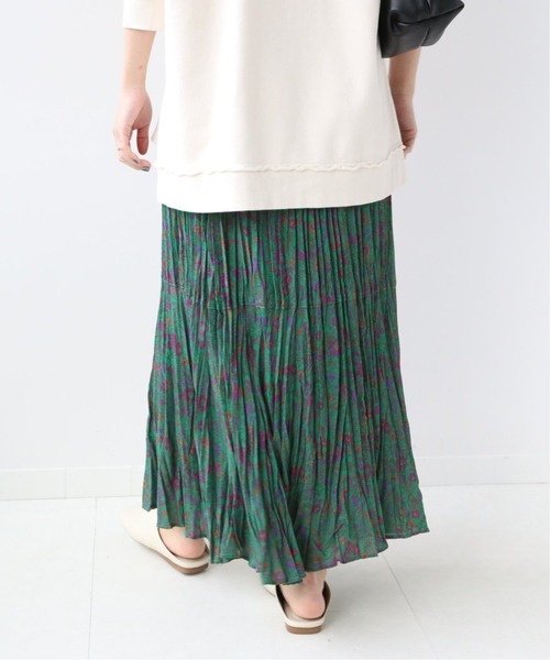 JOURNAL STANDARD relume(ジャーナルスタンダード レリューム)の「ワッシャープリーツフレアスカート◆(スカート・レディース・ブラック/ブラック系その他/グリーン・FREE)」の11枚目の写真