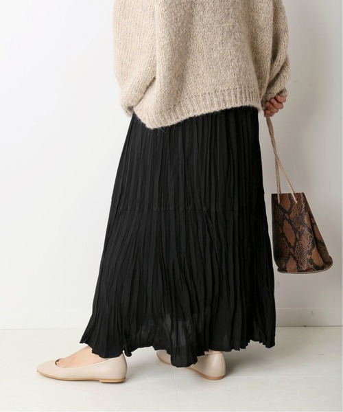 JOURNAL STANDARD relume(ジャーナルスタンダード レリューム)の「ワッシャープリーツフレアスカート◆(スカート・レディース・ブラック/ブラック系その他/グリーン・FREE)」の21枚目の写真