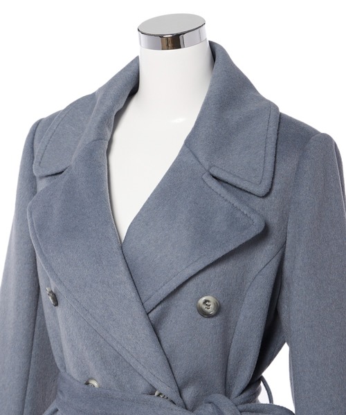 DRWCYS(ドロシーズ)の「ビッグカラーロングコート(チェスターコート・レディース・ネイビー/サックスブルー/キャメル・FREE)」の20枚目の写真