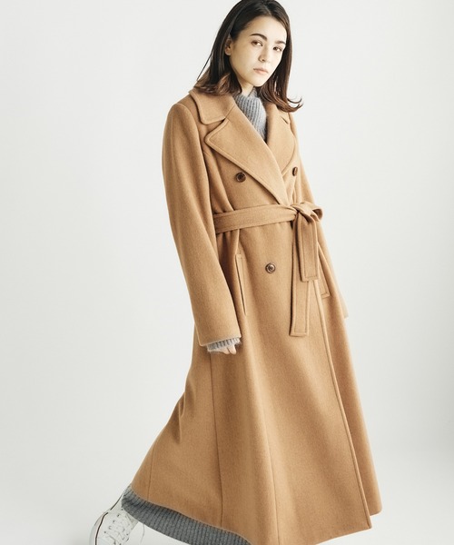 DRWCYS(ドロシーズ)の「ビッグカラーロングコート(チェスターコート・レディース・ネイビー/サックスブルー/キャメル・FREE)」の6枚目の写真