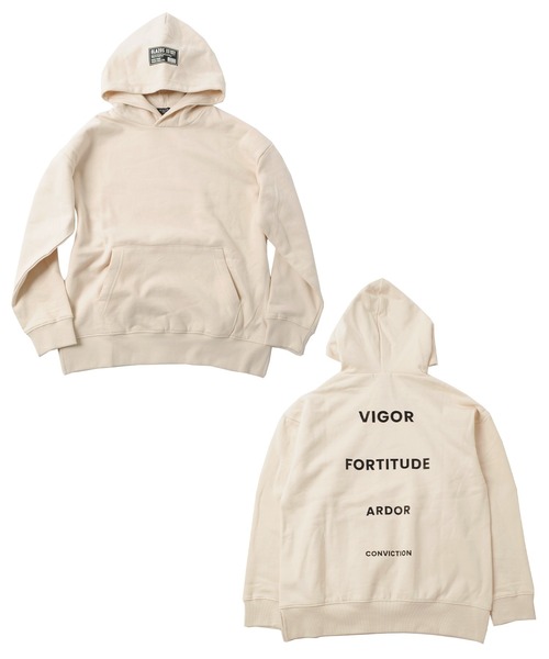 GLAZOS(グラソス)の「裏起毛・ドロップショルダーサイドスリットバックプリントパーカー(パーカー・キッズ・ブラック/グレー/ライトグリーン/ライトベージュ・130cm/140cm/150cm/160cm/170cm)」の3枚目の写真