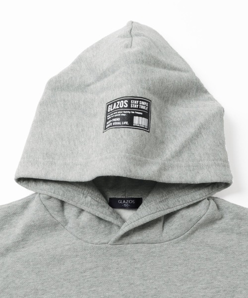 GLAZOS(グラソス)の「裏起毛・ドロップショルダーサイドスリットバックプリントパーカー(パーカー・キッズ・ブラック/グレー/ライトグリーン/ライトベージュ・130cm/140cm/150cm/160cm/170cm)」の13枚目の写真