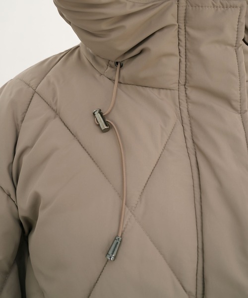 ＡＮＤＪ（アンドジェイ）の「ダイヤ柄中綿ショートダウンジャケット（ダウンジャケット/コート・レディース・ミント/アイボリー/グレイッシュベージュ/ブラック・M）」の21枚目の写真