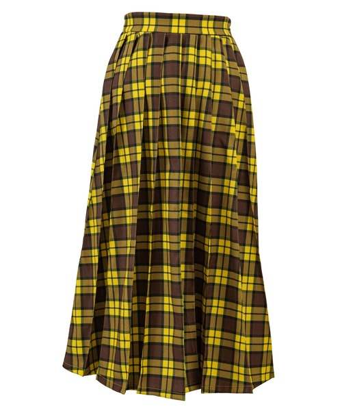 PUNYUS（プニュズ）の「チェック柄プリーツスカート（スカート・レディース・グリーン/イエロー/レッド/パープル・2/1/4/3）」の8枚目の写真