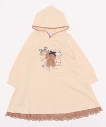 axes femme（アクシーズファム）の「動物アップリケパーカーＯＰ（ワンピース・キッズ）」