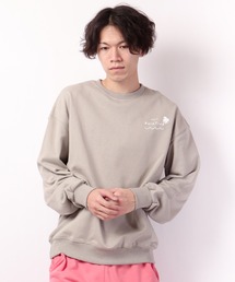 パームツリーデザインプリントトレーナー