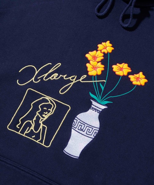 XLARGE（エクストララージ）の「FLOWER VASE PULLOVER HOODED SWEAT（パーカー・メンズ・ホワイト/ブラック/ネイビー・S/M/L/XL）」の15枚目の写真