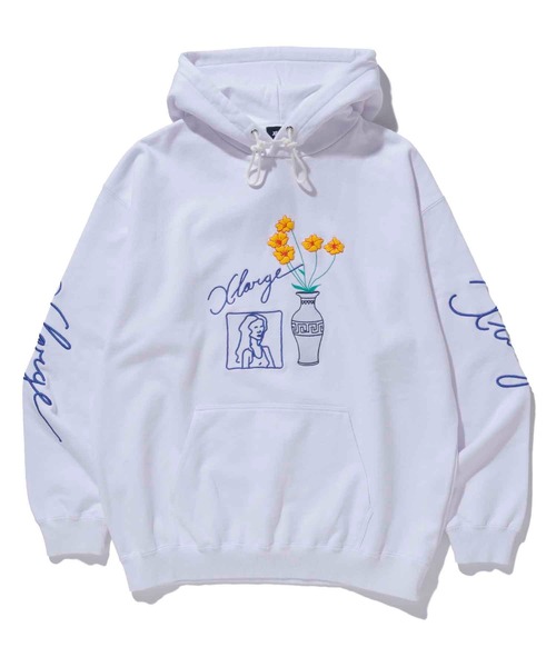 XLARGE（エクストララージ）の「FLOWER VASE PULLOVER HOODED SWEAT（パーカー・メンズ・ホワイト/ブラック/ネイビー・S/M/L/XL）」の16枚目の写真