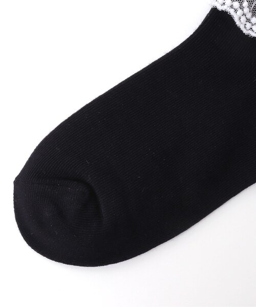 apres les cours（アプレレクール）の「レースソックス（ソックス/靴下・キッズ・オフホワイト/ネイビー・18/15 /12/21）」の4枚目の写真