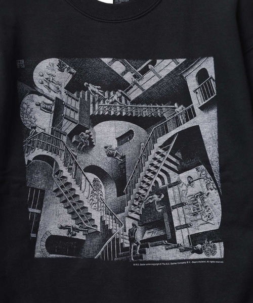 GILDAN(ギルダン)の「【GILDAN】M.C.ESCHER CREW SWEAT【W】【it】【UT13】(スウェット・メンズ・ブラック/グレー・LARGE/MEDIUM)」の6枚目の写真