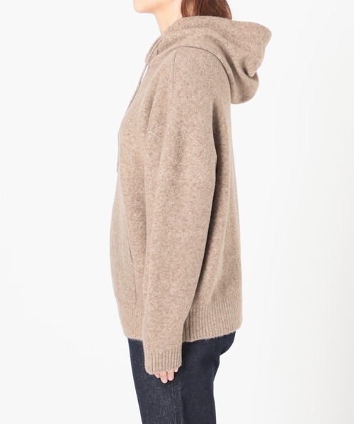 SLOBE IENA（スローブイエナ）の「エアリーニットフーディー【手洗い可能】◆（ニット/セーター・レディース・ブラウン/グレー/ピンク・FREE）」の17枚目の写真