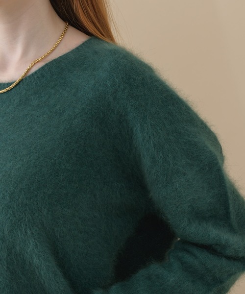 Dignite collier(ディニテコリエ)の「Dignite collier 後ろ切替ニット(ニット/セーター・レディース・グレー/グリーン/キャメル・FREE)」の20枚目の写真