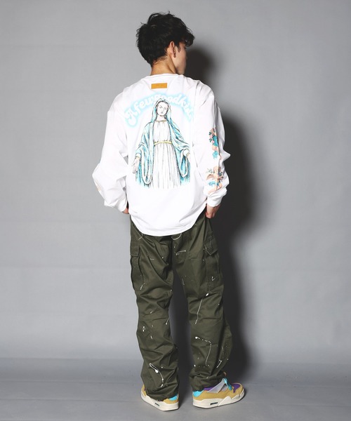 A FEW GOOD KIDS（ア フュー グッド キッズ）の「A FEW GOOD KIDS-マリア＆エンジェル・LSTEE（Tシャツ/カットソー・メンズ・ホワイト/ブラック・L/XL）」の14枚目の写真