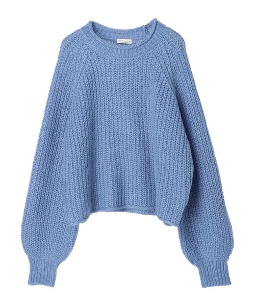 earth music&ecology（アースミュージックアンドエコロジー）の「ふんわりボリューム袖プルオーバー＊（ニット/セーター・レディース・ライトベージュ/イエロー/サックスブルー/ピンク・FREE）」の3枚目の写真