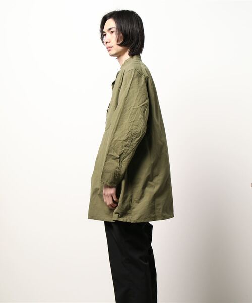 ARMY TWILL（アーミーツイル）の「【 ARMY TWILL / アーミーツイル 】  BROKEN TWILL SMOCK / ブロークンツイルスモック（シャツ/ブラウス・メンズ・オリーブ/ブラック・MEDIUM/LARGE）」の3枚目の写真
