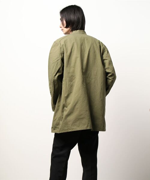 ARMY TWILL（アーミーツイル）の「【 ARMY TWILL / アーミーツイル 】  BROKEN TWILL SMOCK / ブロークンツイルスモック（シャツ/ブラウス・メンズ・オリーブ/ブラック・MEDIUM/LARGE）」の4枚目の写真