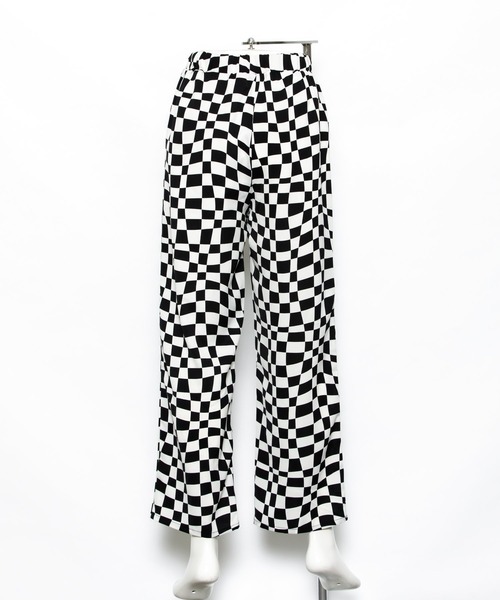 AS KNOW AS PINKY（アズノゥアズピンキー）の「ゆらり流れチェッカーパンツ（その他パンツ・レディース・ブラック系/グリーン系・FREE）」の4枚目の写真