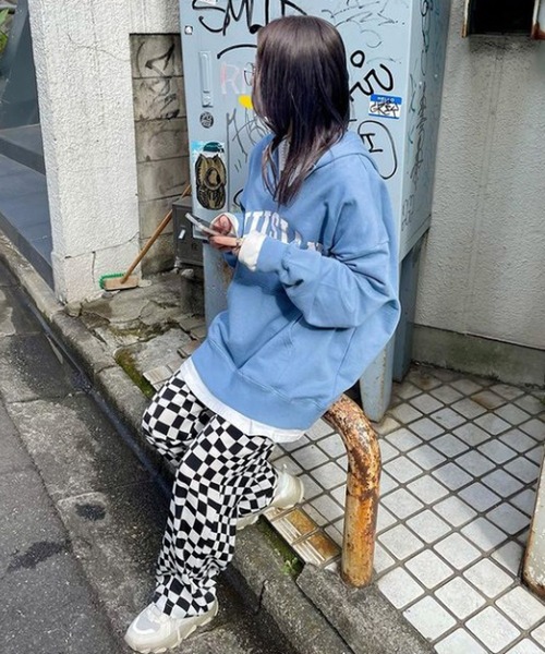 AS KNOW AS PINKY（アズノゥアズピンキー）の「ゆらり流れチェッカーパンツ（その他パンツ・レディース・ブラック系/グリーン系・FREE）」の10枚目の写真