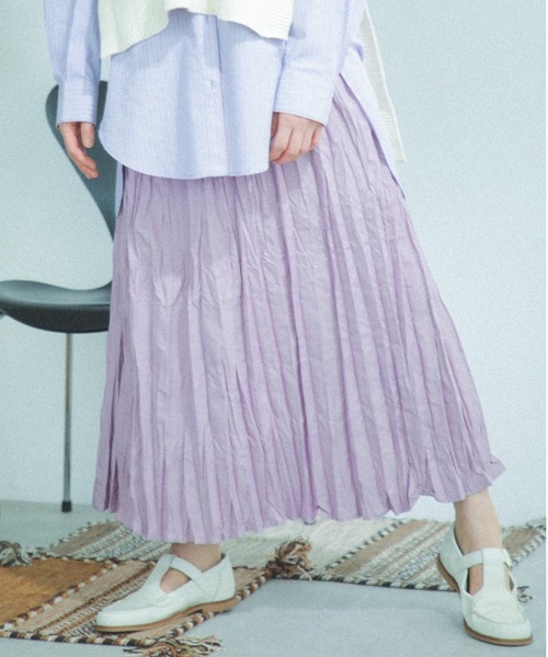 ワッシャー加工変形スカート