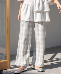 チェックハイウエストパンツ