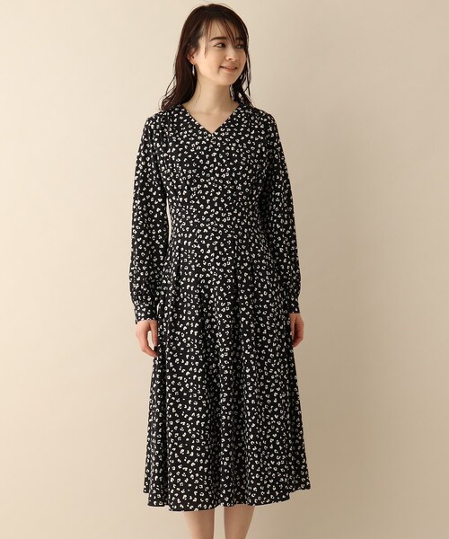 OPAQUE.CLIP（オペークドットクリップ）の「◆ニュアンスパターンワンピース（ワンピース・レディース・ホワイト系3/ブラック系・38）」の10枚目の写真