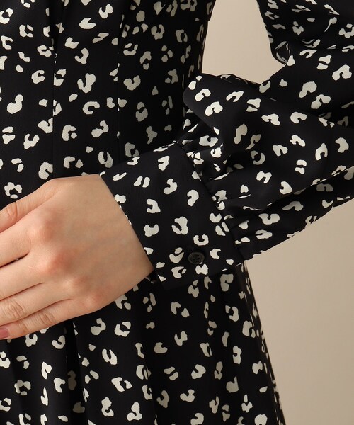 OPAQUE.CLIP（オペークドットクリップ）の「◆ニュアンスパターンワンピース（ワンピース・レディース・ホワイト系3/ブラック系・38）」の7枚目の写真