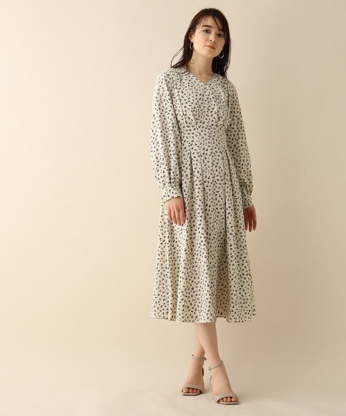 OPAQUE.CLIP（オペークドットクリップ）の「◆ニュアンスパターンワンピース（ワンピース・レディース・ホワイト系3/ブラック系・38）」の6枚目の写真