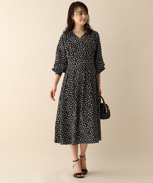 OPAQUE.CLIP（オペークドットクリップ）の「◆ニュアンスパターンワンピース（ワンピース・レディース・ホワイト系3/ブラック系・38）」の15枚目の写真