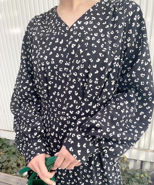 OPAQUE.CLIP（オペークドットクリップ）の「◆ニュアンスパターンワンピース（ワンピース・レディース・ホワイト系3/ブラック系・38）」の16枚目の写真