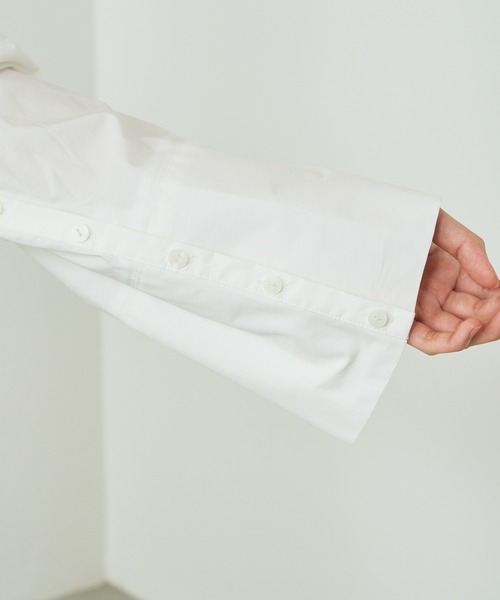 Lui's（ルイス）の「スリーブスリットボタンデザインシャツ（シャツ/ブラウス・レディース・ホワイト・FREE）」の15枚目の写真