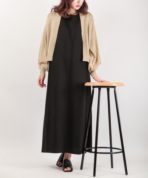 EACH.（イーチ）の「EACH バックスリットリボンカーディガン（カーディガン/ボレロ・レディース・グレー/ライム/ベージュ・FREE）」の14枚目の写真