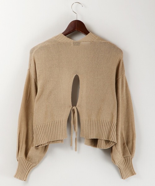 EACH.（イーチ）の「EACH バックスリットリボンカーディガン（カーディガン/ボレロ・レディース・グレー/ライム/ベージュ・FREE）」の22枚目の写真