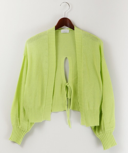 EACH.（イーチ）の「EACH バックスリットリボンカーディガン（カーディガン/ボレロ・レディース・グレー/ライム/ベージュ・FREE）」の21枚目の写真