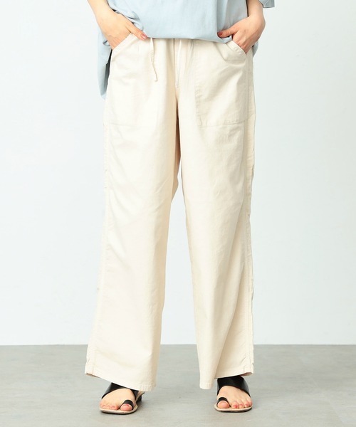 Lee（リー）の「Lee/リー　イージーペインターパンツ（スラックス・レディース・ライトブルー/アイボリー/ワンウォッシュ/ネイビー/ベージュ/グレー/ボルドー/ブルー系その他/ブラック・SMALL/MEDIUM/LARGE）」の2枚目の写真