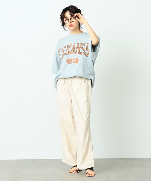 Lee（リー）の「Lee/リー　イージーペインターパンツ（スラックス・レディース・ライトブルー/アイボリー/ワンウォッシュ/ネイビー/ベージュ/グレー/ボルドー/ブルー系その他/ブラック・SMALL/MEDIUM/LARGE）」の10枚目の写真