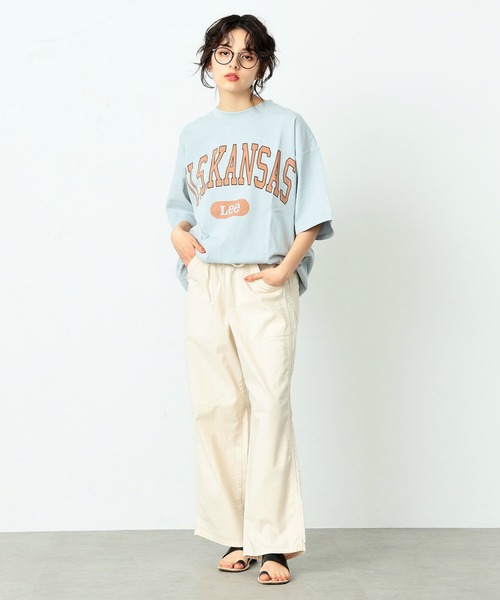 Lee（リー）の「Lee/リー　イージーペインターパンツ（スラックス・レディース・ライトブルー/アイボリー/ワンウォッシュ/ネイビー/ベージュ/グレー/ボルドー/ブルー系その他/ブラック・SMALL/MEDIUM/LARGE）」の18枚目の写真