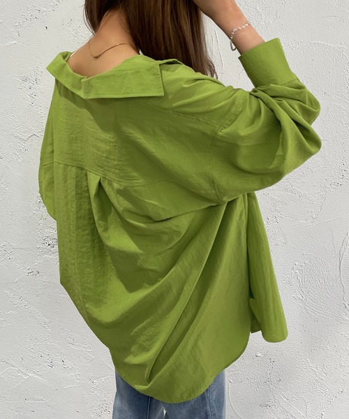 apres jour mignon（アプレジュールミニョン）の「カラーシャツ【ZOZOTOWN限定アイテム】（シャツ/ブラウス・レディース・ピンク/ブルー/グリーン/イエロー・X-LARGE/フリー）」の8枚目の写真