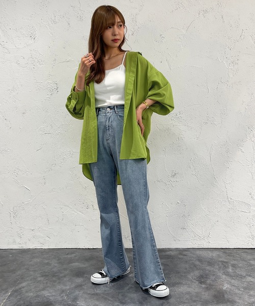 apres jour mignon（アプレジュールミニョン）の「カラーシャツ【ZOZOTOWN限定アイテム】（シャツ/ブラウス・レディース・ピンク/ブルー/グリーン/イエロー・X-LARGE/フリー）」の9枚目の写真