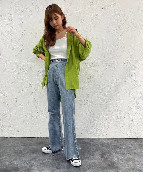 apres jour mignon（アプレジュールミニョン）の「カラーシャツ【ZOZOTOWN限定アイテム】（シャツ/ブラウス・レディース・ピンク/ブルー/グリーン/イエロー・X-LARGE/フリー）」の10枚目の写真