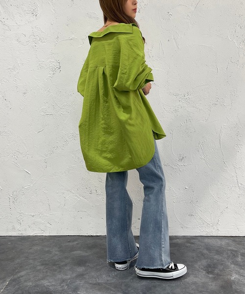 apres jour mignon（アプレジュールミニョン）の「カラーシャツ【ZOZOTOWN限定アイテム】（シャツ/ブラウス・レディース・ピンク/ブルー/グリーン/イエロー・X-LARGE/フリー）」の11枚目の写真