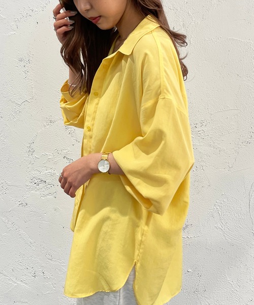 apres jour mignon（アプレジュールミニョン）の「カラーシャツ【ZOZOTOWN限定アイテム】（シャツ/ブラウス・レディース・ピンク/ブルー/グリーン/イエロー・X-LARGE/フリー）」の21枚目の写真