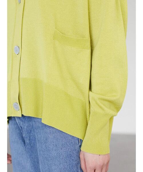 Green　Parks（グリーンパークス）の「洗える ショート丈ニットカーデ（カーディガン/ボレロ・レディース・チャコールグレー/オフホワイト/イエロー/オレンジ/グリーン・FREE）」の18枚目の写真