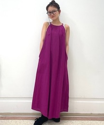 リネン キャミソール レイヤリング マキシワンピース