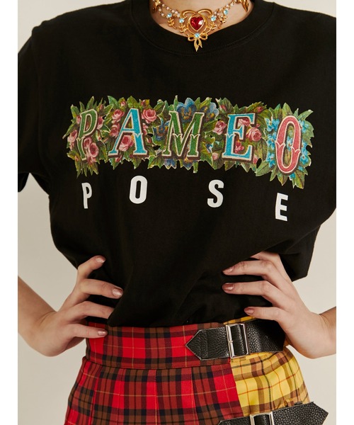 PAMEO POSE(パメオポーズ)の「Plant POSE T-shirts(Tシャツ/カットソー・レディース・ホワイト/ブラック/ベージュ・SMALL/LARGE)」の4枚目の写真
