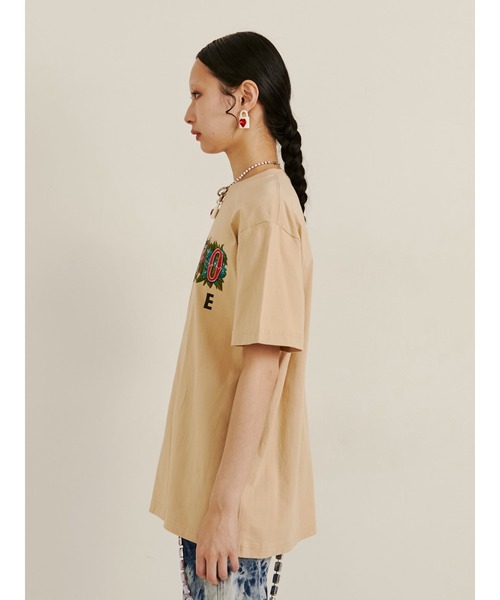 PAMEO POSE(パメオポーズ)の「Plant POSE T-shirts(Tシャツ/カットソー・レディース・ホワイト/ブラック/ベージュ・SMALL/LARGE)」の8枚目の写真