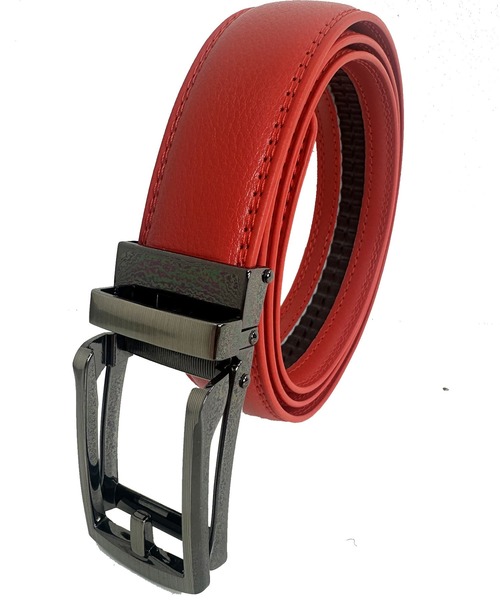 牛革ベルト 穴なし レザーベルト 本革 無段階 フリーサイズ 天然皮革