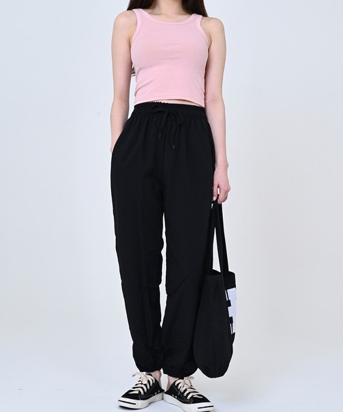 me+em select（ミームセレクト）の「細リブアメスリタンクトップ（タンクトップ・レディース・グレー/ピンク/アイボリー/ブラック/チャコールグレー・FREE）」の5枚目の写真