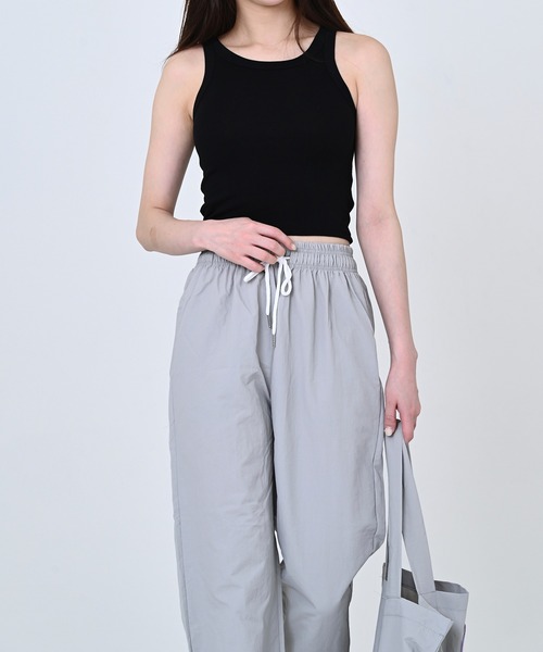 me+em select（ミームセレクト）の「細リブアメスリタンクトップ（タンクトップ・レディース・グレー/ピンク/アイボリー/ブラック/チャコールグレー・FREE）」の3枚目の写真