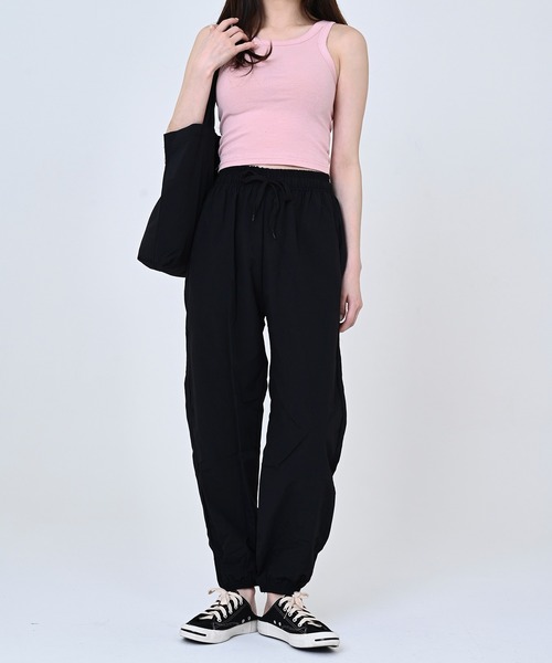 me+em select（ミームセレクト）の「細リブアメスリタンクトップ（タンクトップ・レディース・グレー/ピンク/アイボリー/ブラック/チャコールグレー・FREE）」の9枚目の写真