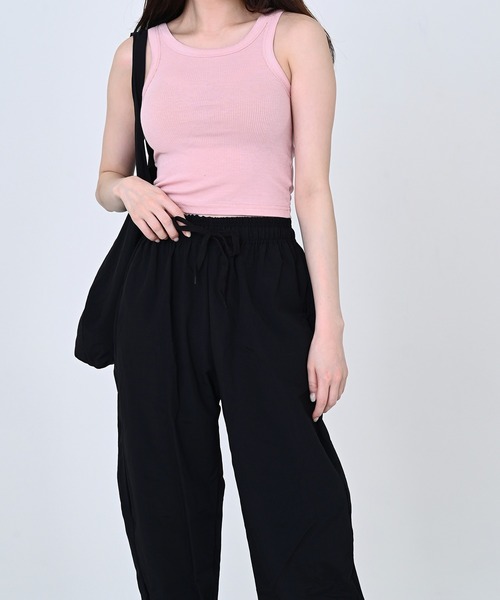 me+em select（ミームセレクト）の「細リブアメスリタンクトップ（タンクトップ・レディース・グレー/ピンク/アイボリー/ブラック/チャコールグレー・FREE）」の13枚目の写真